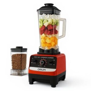 Orium 2in1 Heavy Duty Commercial Grinder & Blender 2.0L - Red/Black